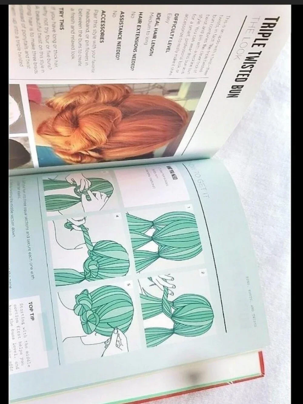 Braids, Buns, and Twists Book How to Do Your Hair Guide Hair Tutorial Book New